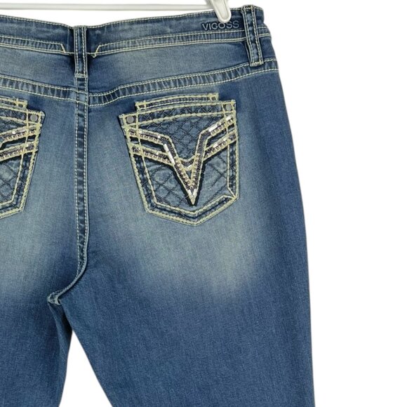 Vigoss Women's Distressed Stretch Skinny Blue Denim Jeans Plus Sz 22 NWOT - Picture 6 of 12